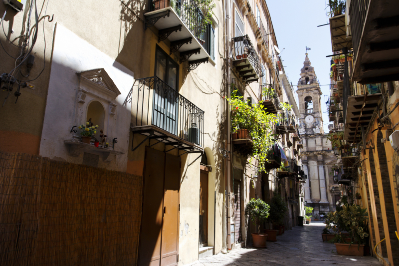 The historic center of Palermo, Via Bara all'Olivella