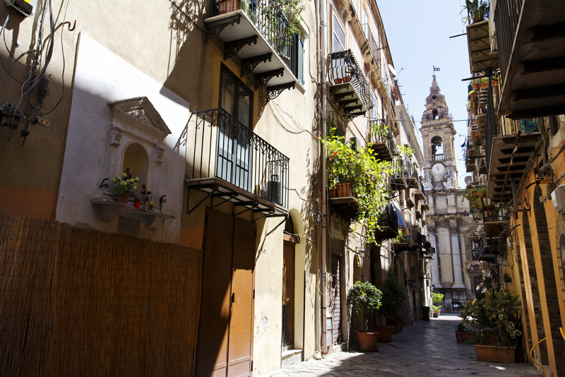 The historic center of Palermo, Via Bara all'Olivella